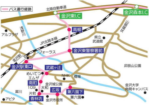 金沢市周辺図